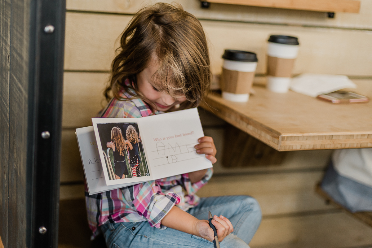 Birthday Milestone Fill in Photo Book open