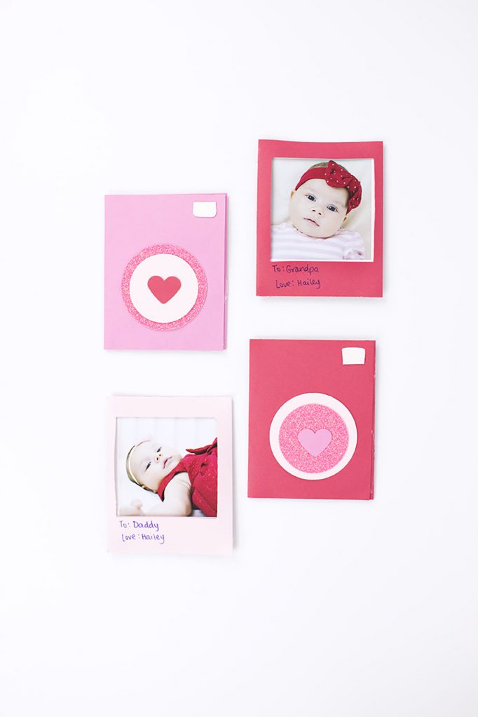 Diy polaroid valentine pinhole press