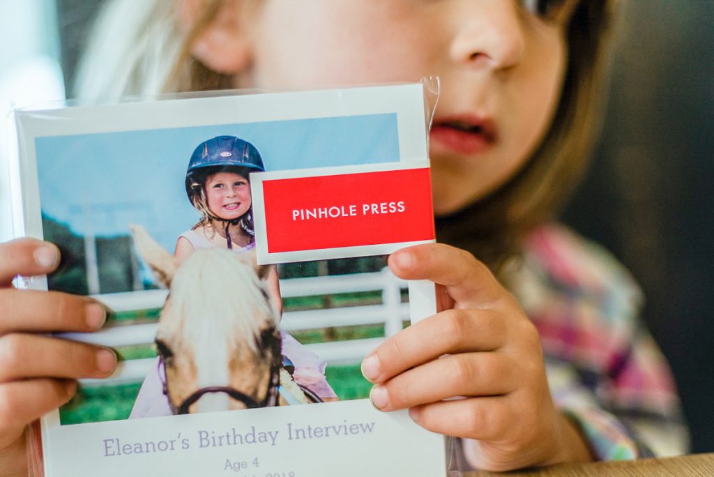 Birthday Interview Photo Book for Kids using a softcover photo book by Pinhole Press