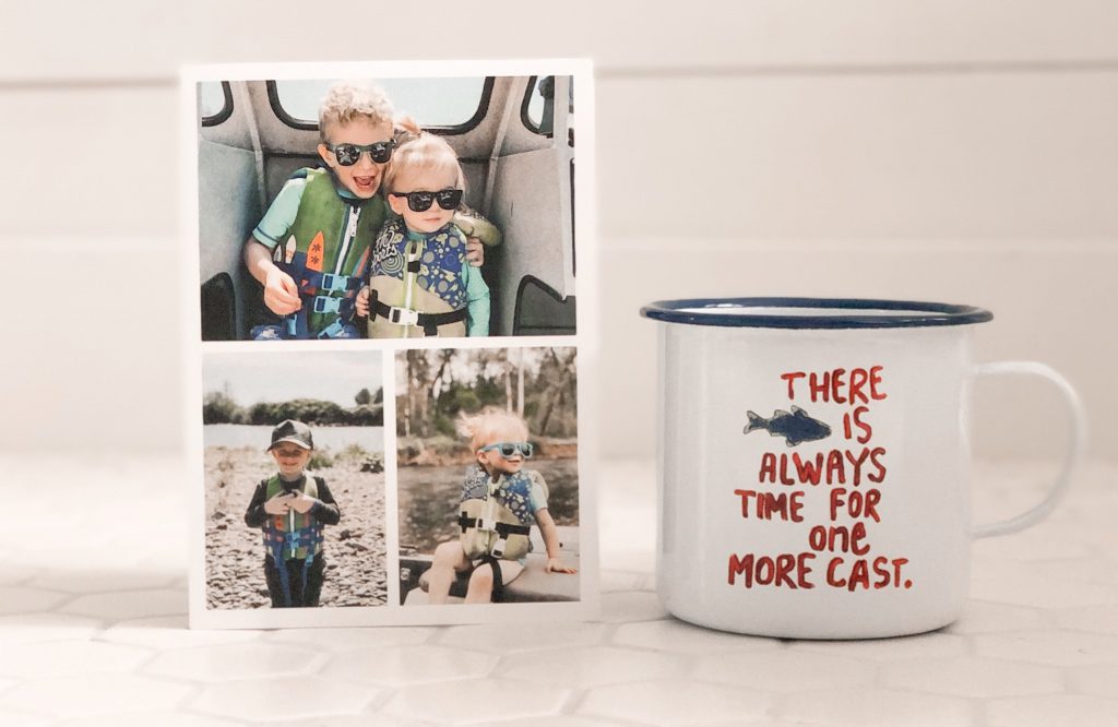 Custom Father's Day photo card featuring a collage of photos.